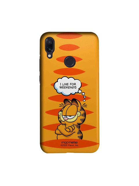 

macmerise Yellow & Orange Living for Weekends Xiaomi Redmi Note 7 Garfield Back Case