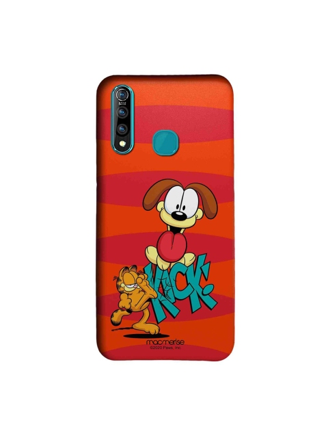

macmerise Red & Blue Cartoon Characters Garfield Kick To Odie Vivo Z1 Pro Back Case