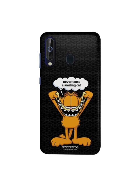 macmerise Green & Orange Keep Smiling Garfield Samsung Galaxy M40 Back Case