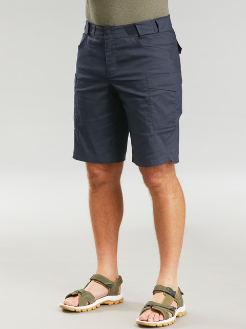 

Quechua By Decathlon Men Grey Solid Regular Fit Cargo Shorts