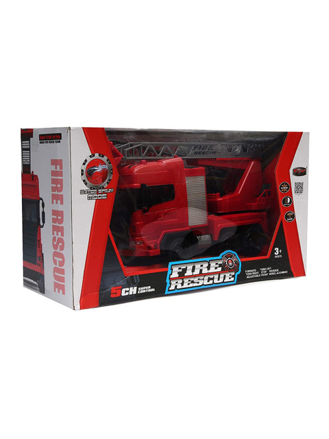 

Wembley Toys Kids Red & Black Colourblocked Rechargeable Remote Controlled RC Fire Rescue Truck with Remote Water Spray Mode