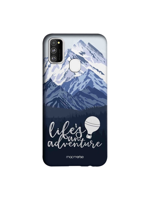 

macmerise Charcoal Grey & White Life's An Adventure Printed Samsung Galaxy M30S Back Cover