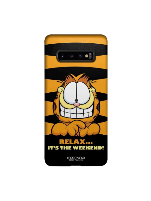 

macmerise Black & Orange Weekend Garfield Samsung Galaxy S10 Plus Case
