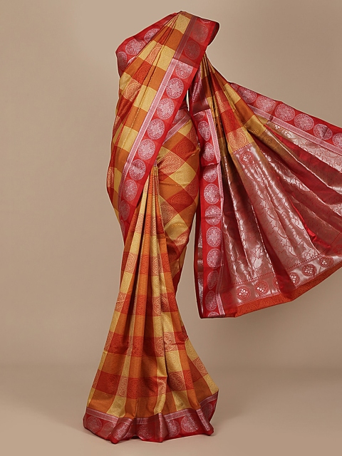

Pothys Brown & Cream-Coloured Art Silk Printed Saree