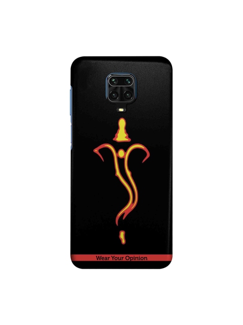 

macmerise Black & Yellow Ganesha neon Xiaomi Redmi Note 9 Pro Max Back Case