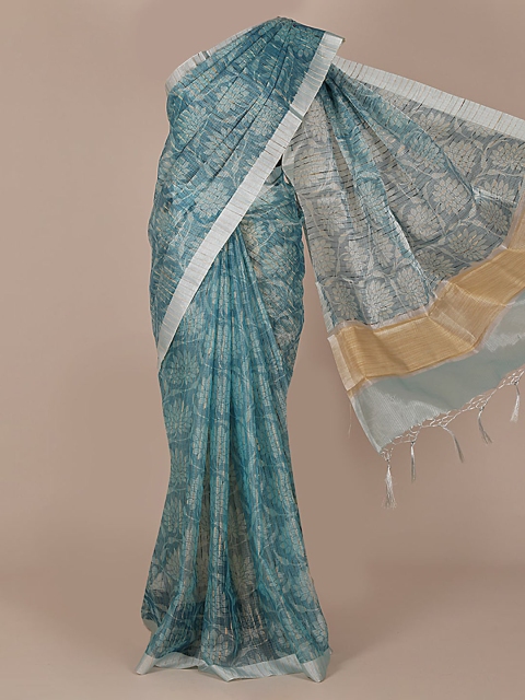 

Pothys Green Woven Design Tissue Saree