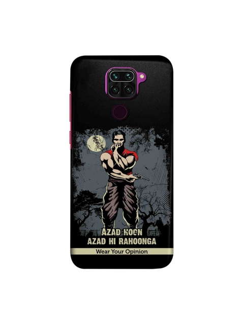 

macmerise Black & Grey Azaad hoon Xiaomi Redmi Note 9 Back Cover