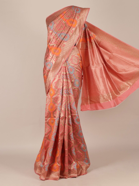 

Pothys Pink Woven Design Jute Silk Saree