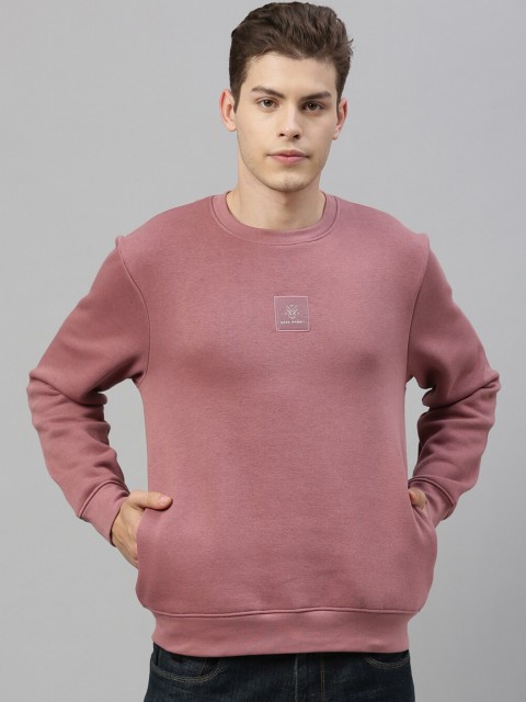 

RARE RABBIT Men Pink Solid Sweatshirt