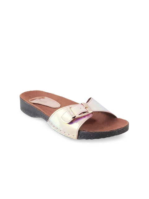 

Catwalk Women Rose Gold Solid Open Toe Flats