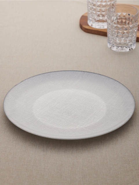

Pure Home and Living Silver-Toned Solid Dinner Plate