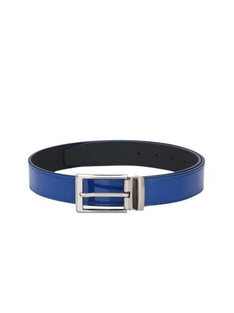 

Calvadoss Men Blue & Silver-Toned Solid Belt
