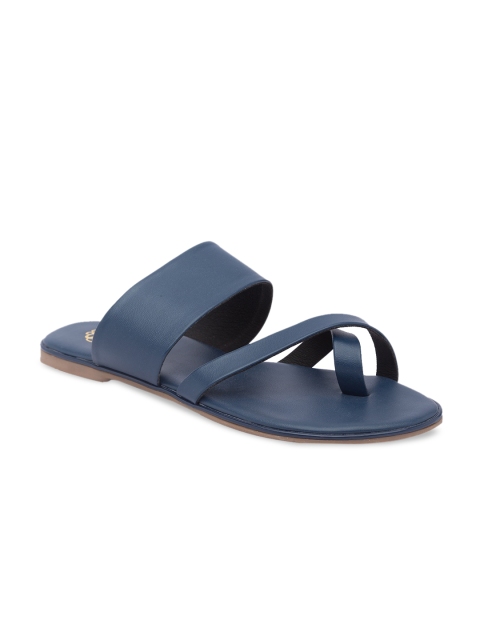 

Sole To Soul Women Blue Solid Open Toe Flats