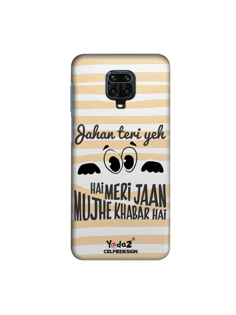 

macmerise Peach Colour & White Jahan Teri Ye Nazar Hai Meri Jaan Xiaomi Redmi Note 9 Pro Back Cover