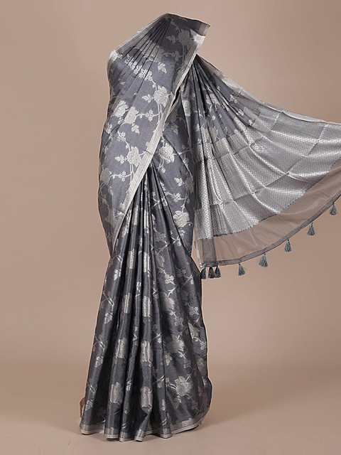 

Pothys Grey Woven Design Art Silk Saree