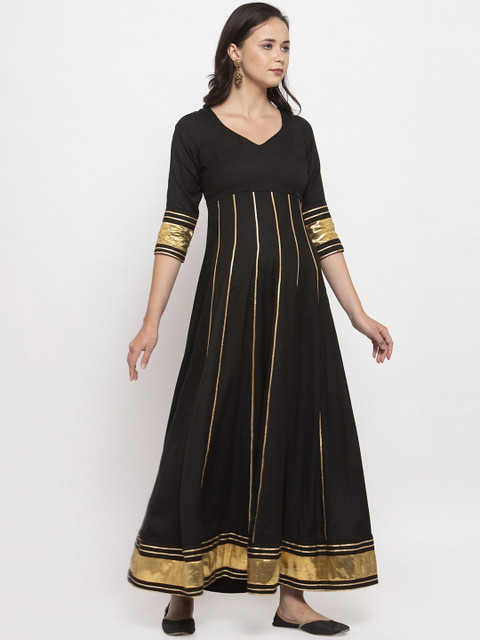 

DUGRI BE THE ONE Women Black & Gold-Toned Dress