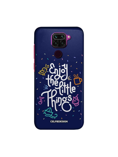 

macmerise Navy Blue & White Enjoy The Little Things Xiaomi Redmi Note 9 Back Cover