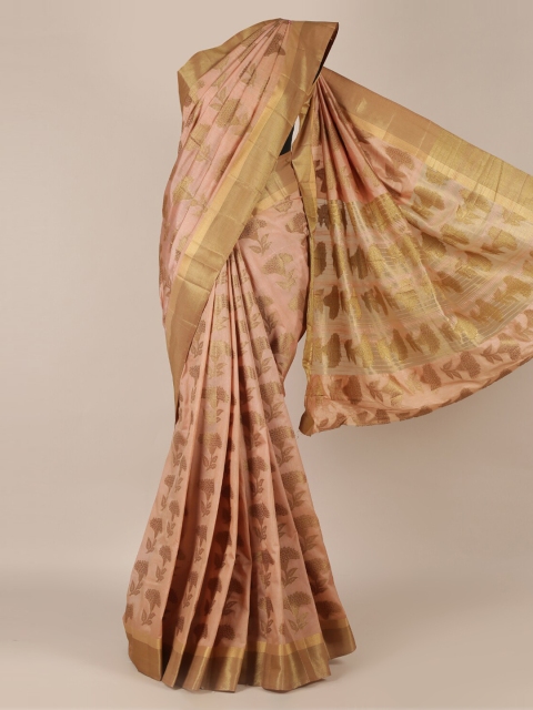 

Pothys Beige Woven Design Jute Silk Saree