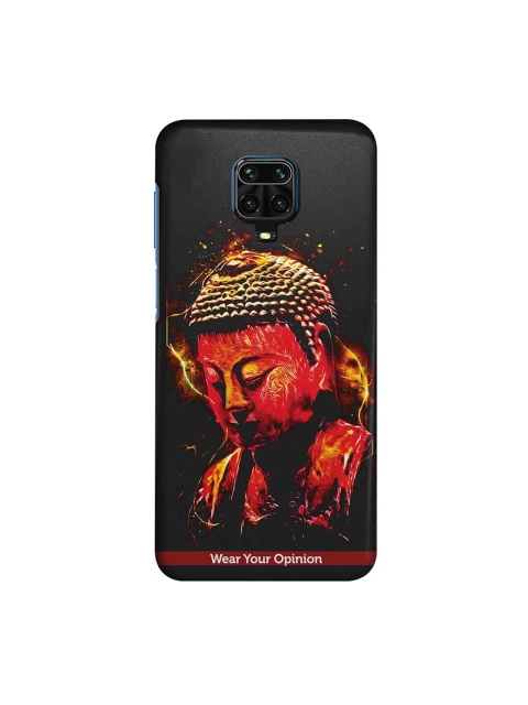 

macmerise Black & Red Peace Buddha Redmi Note 9 Pro Back Case