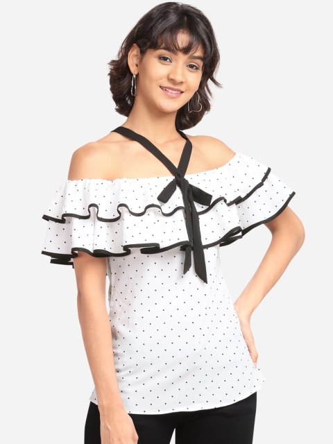 

Clothzy Women White Printed Top