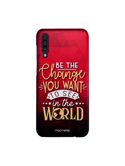 

macmerise Red & Black Be The Change Samsung Galaxy A50s Back Cover