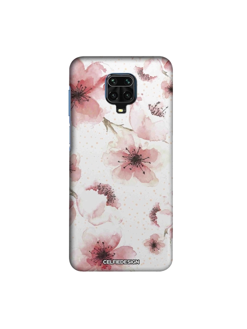 

macmerise White & Pink Floral Redmi Note 9 Pro Back Case