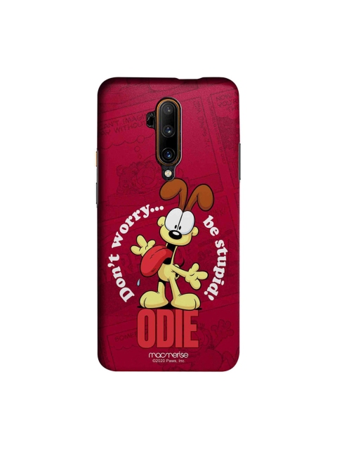 

macmerise Red & Yellow Odie Dont Worry Printed OnePlus 7T Pro Back Cover
