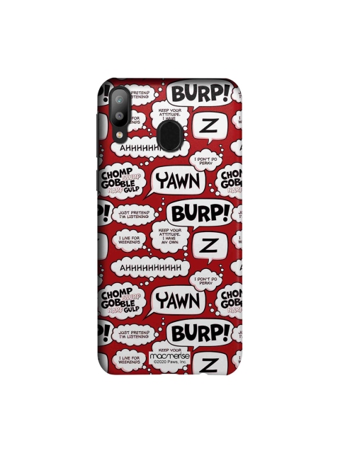 

macmerise Red & White Moods of Garfield Samsung Galaxy M20 Garfield Back Case