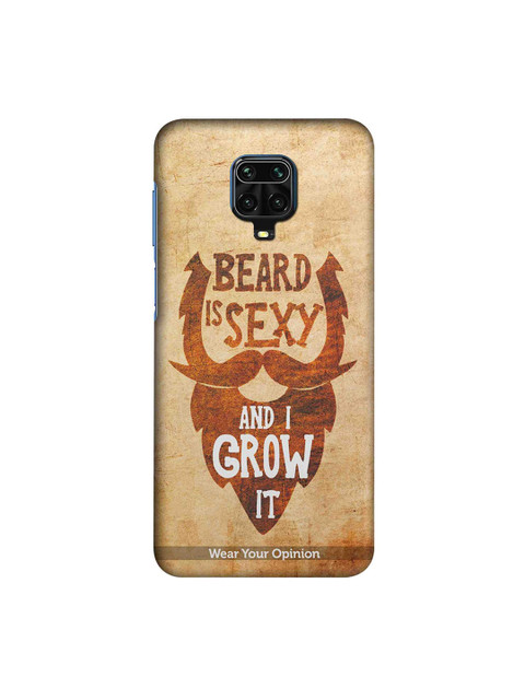 

macmerise Beige & Brown Beard is sexy Xiaomi Redmi Note 9 Pro Back Case