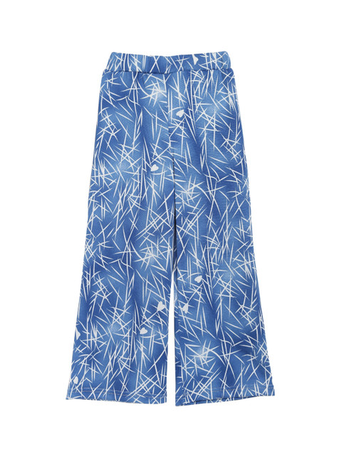 

ADIVA Girls Blue & White Printed Wide Leg Palazzo