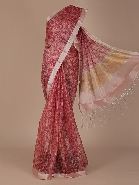 

Pothys Pink Woven Design Art Silk Saree