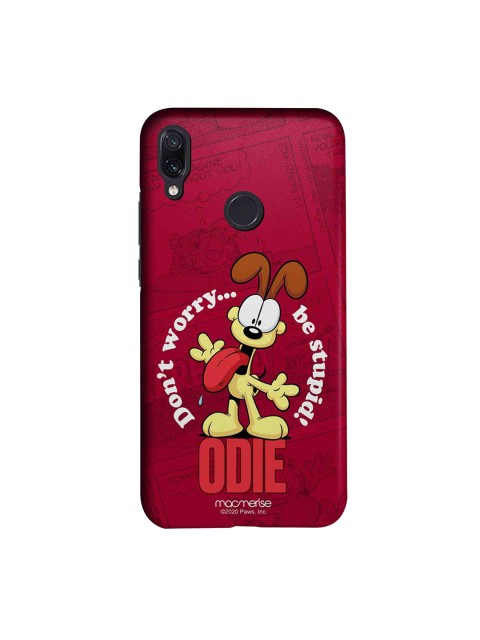 

macmerise Maroon & Yellow Odie Dont Worry Xiaomi Redmi Note 7 Back Case