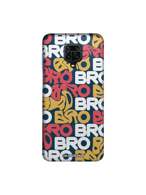 macmerise White & Pink Bro Xiaomi Redmi Note 9 Pro Back Cover