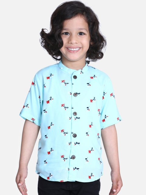 

Cutiekins Boys Blue & Black Regular Fit Printed Casual Shirt