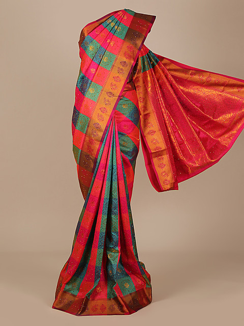 

Pothys Multicoloured Woven Design Art Silk Saree, Multi