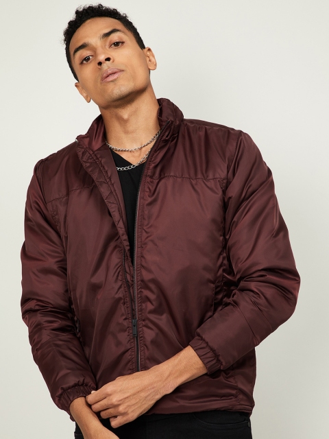 

Fame Forever by Lifestyle Men Burgundy Solid Bomber Jacket