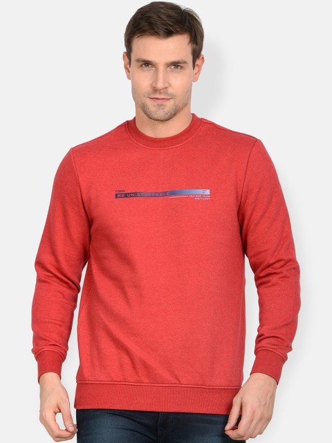 

t-base Men Red Solid Sweatshirt