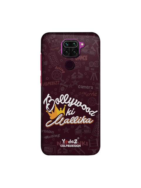 

macmerise Burgundy & White Yedaz Bollywood ki Mallika Xiaomi Redmi Note 9 Back Cover