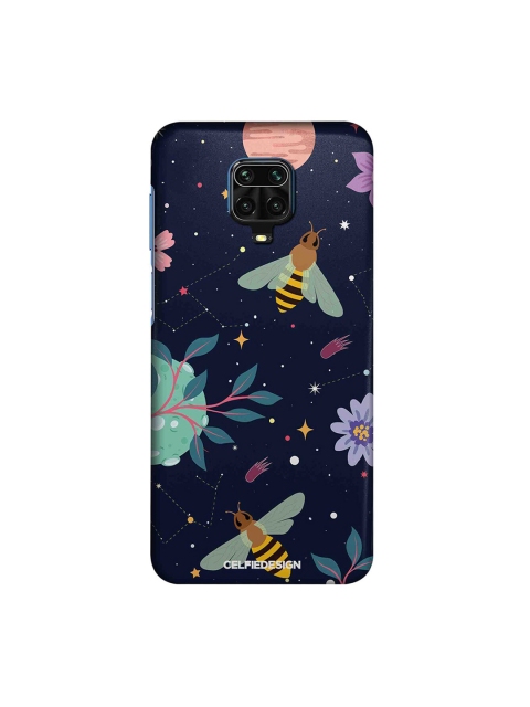 

macmerise Navy Blue & Green Space And Nature Space Bees Xiaomi Redmi Note 9 Pro Max Back Cover