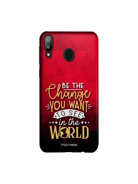 

macmerise Red & Black Be The Change Samsung Galaxy M20 Case