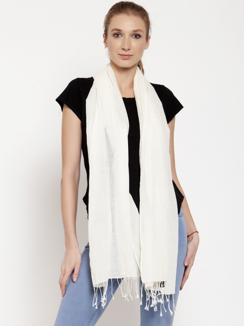 

KLOTTHE Women Off-White Solid Stole
