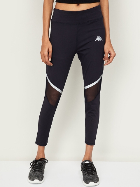 

Kappa Women Navy Blue Solid Ankle Length Tights