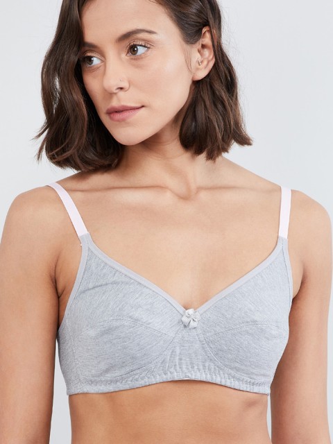 

max Grey Melange Solid Non-Wired Non Padded Everyday Bra SP19SCB01