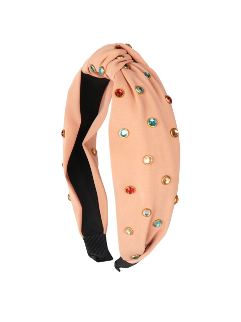 

YoungWildFree Peach-Coloured Embellished Hairband