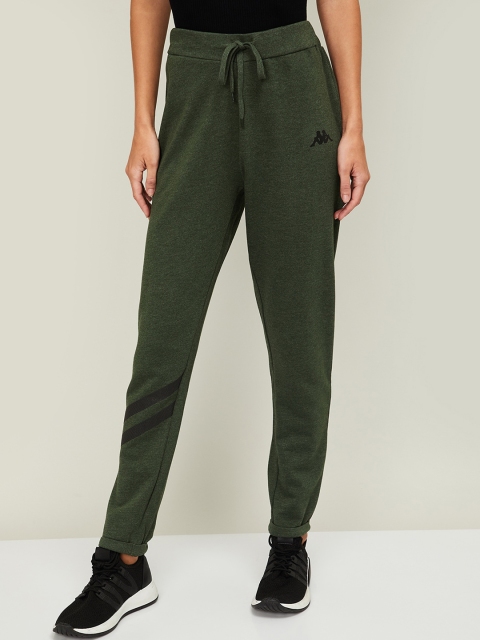 

Kappa Women Olive Green Solid Track Pants