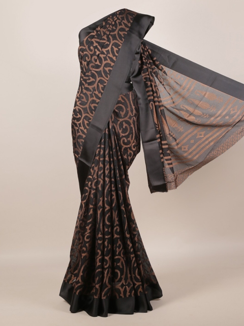

Pothys Black Printed Poly Georgette Saree