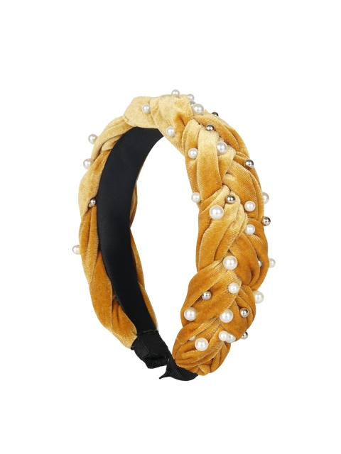 

YoungWildFree Yellow Pearl Embellished Hairband