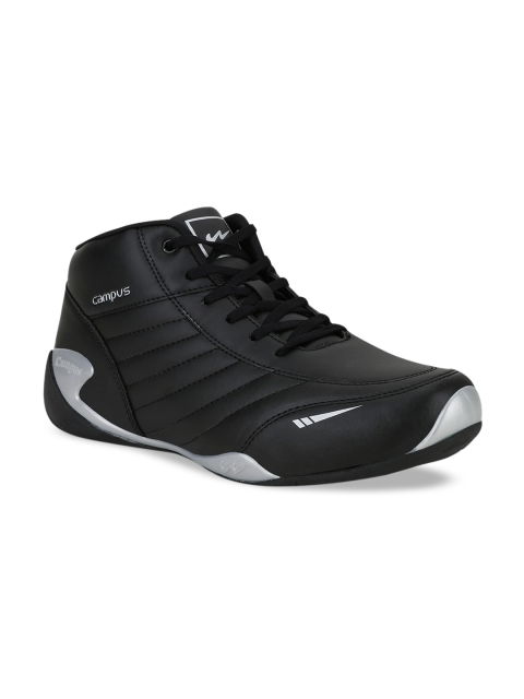 

Campus Men Black Mesh Everest Mid-Top Running Shoes