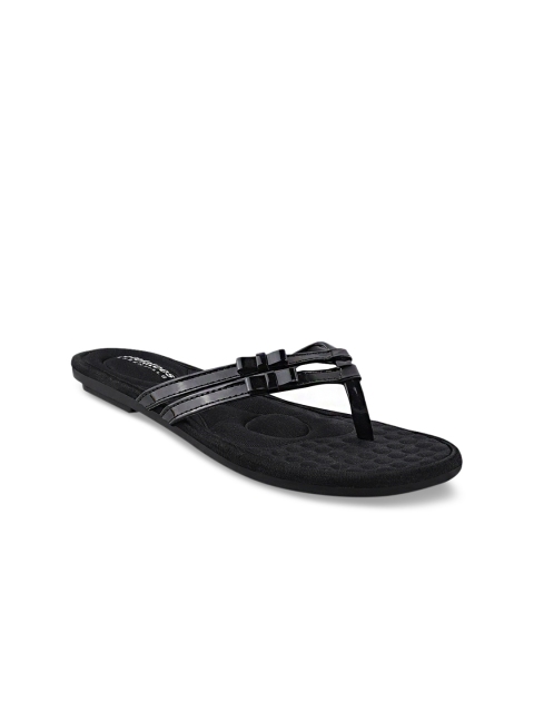 

Stelatoes Women Black Embellished Open Toe Flats