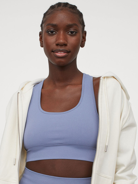 

H&M Women Blue Seamless sports bra